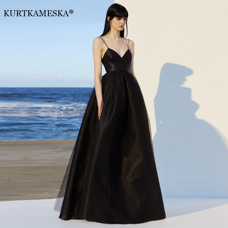 Women Formal Wear Dress - Elegantes Spaghettiträger-Abendgast-Abschlussball-langes Partykleid für Frauen 2022,
