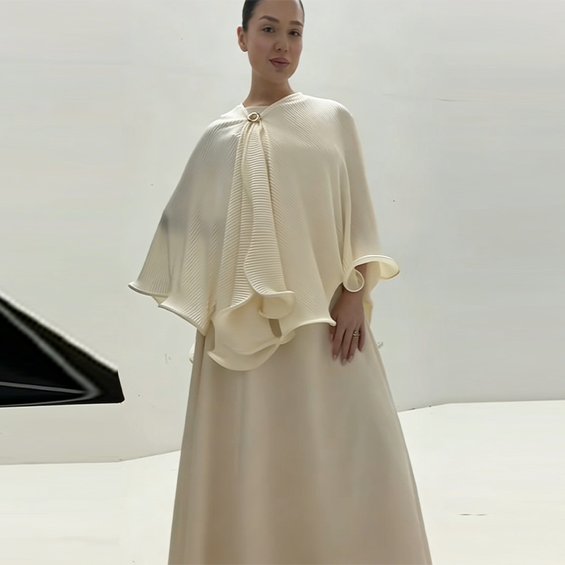 Women'S Elegant Formal Wear - Romantisches, anmutiges Schal-Kleid-Set: Elegante Retro-Mode für