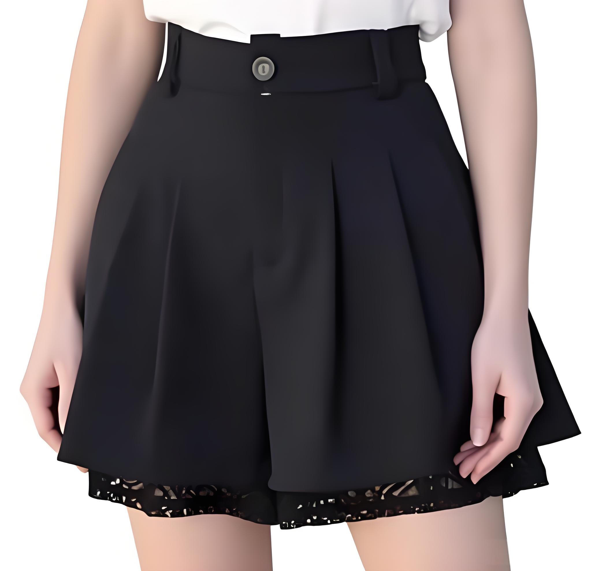 Women'S Formal Wear Suit - Damen Casual High-Waist Anzughose Culottes mit