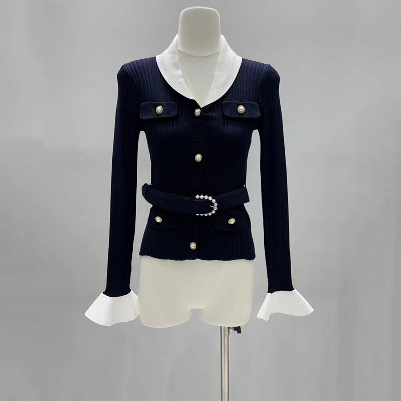 Kontrastfarbener, taillierter  – Women'S Formal Wear Cardigan Bewertung und Preis