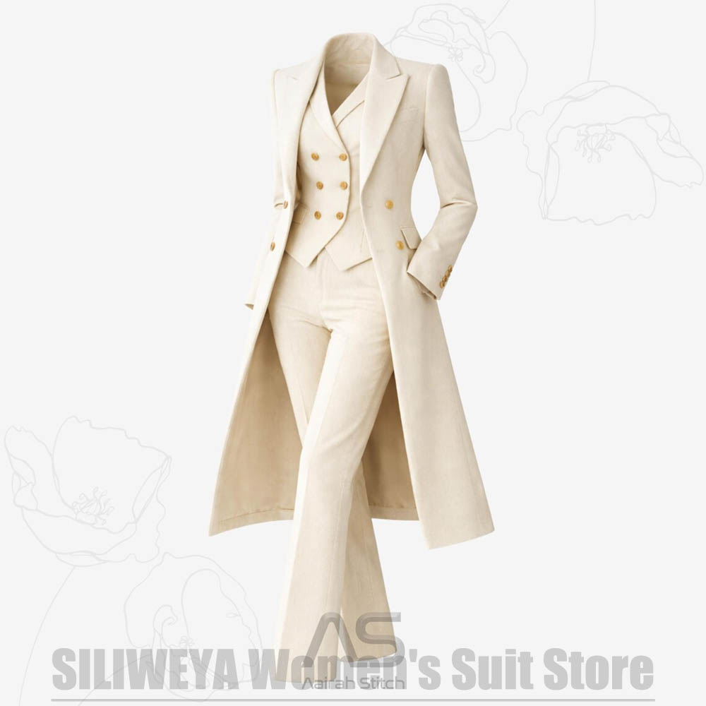 Damenanzug 3-teilig Doppelreih – Women'S Elegant Formal Wear Bewertung und Preis