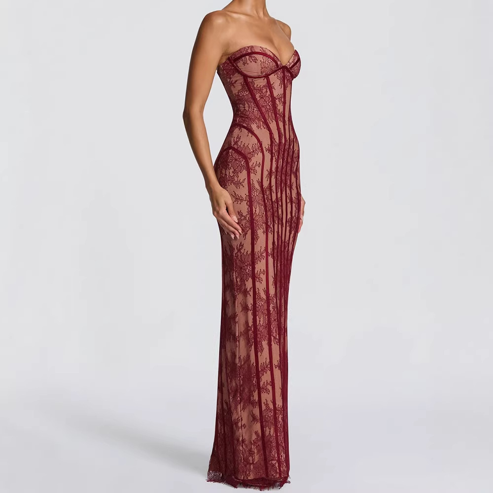 Trägerloses Bodycon Maxikleid  – Women'S Elegant Formal Wear Bewertung und Preis
