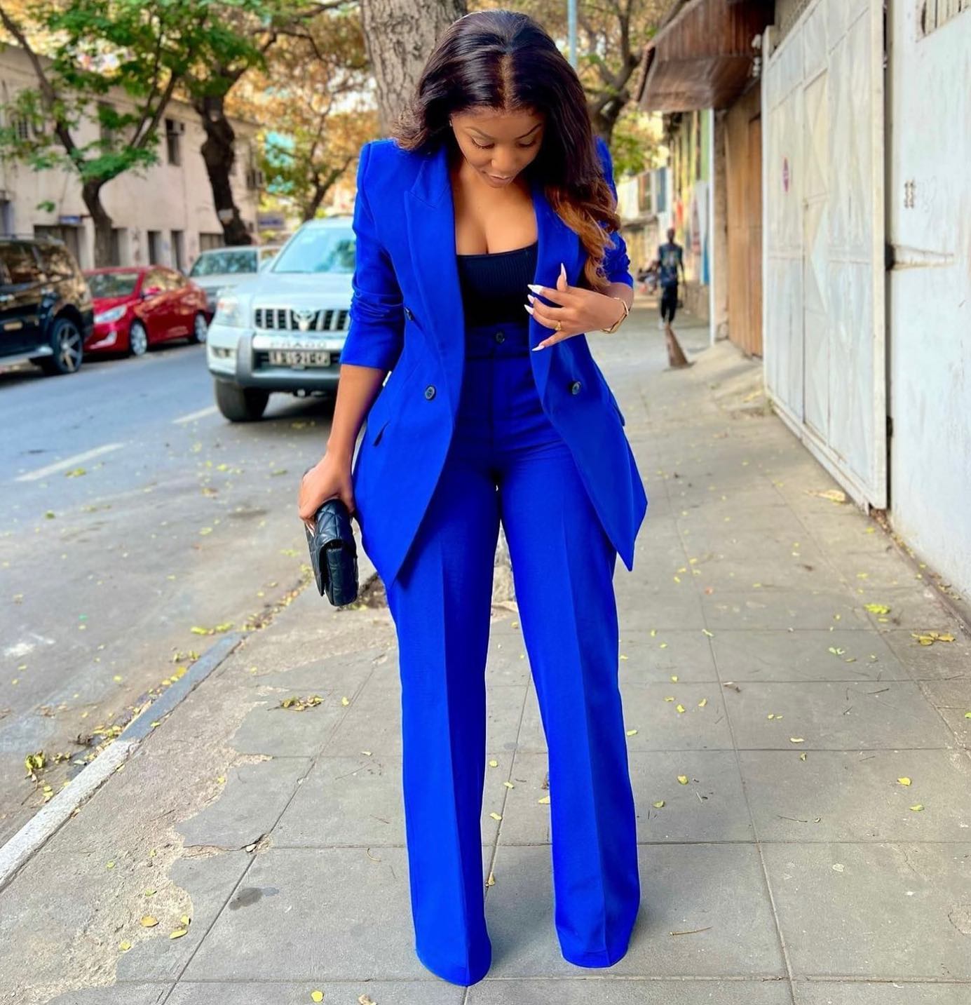Königsblaue Damen-Hosenanzüge, – Women Formal Wear For Plus Size Bewertung und Preis